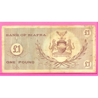 Biafra P.2 1 Pound Etat TB...