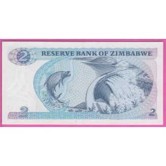 Zimbabwe P.1a SPL 2 Dollars...
