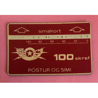 ISLANDE télécarte 100 skref...