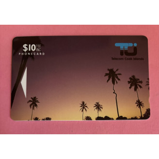 ILES COOOK télécarte $10...