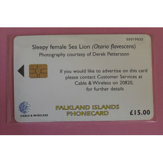 ILES FALKLAND télécarte £15...
