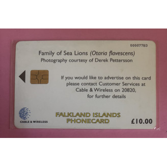 ILES FALKLAND télécarte £10...