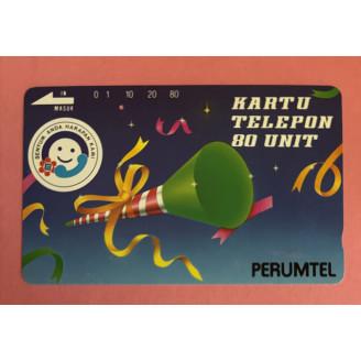 INDONÉSIE télécarte 80 unit...