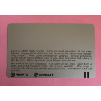 INDONÉSIE télécarte 20 unit...