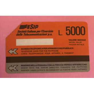 ITALIE télécarte 5000 Lire Sip