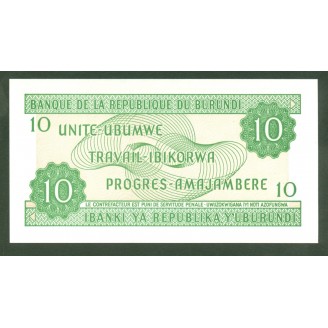 Burundi 10 Francs 2005 P33d...