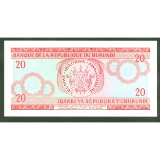 Burundi 20 Francs 2007 P27d...